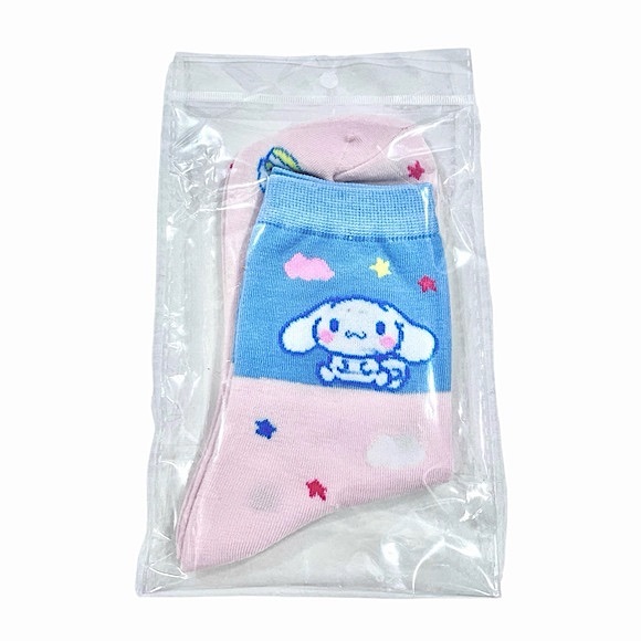 Cinnamoroll Mid-Barrel Socks White/Blue/Pink 1 Pair New in Original Packaging - Picture 3 of 6